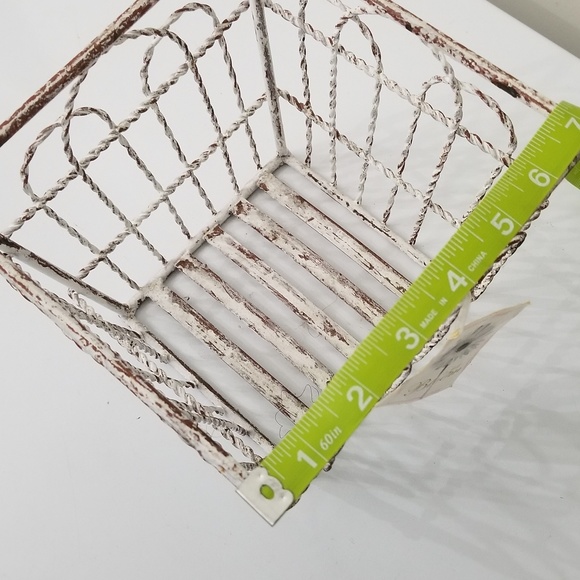 2 in fall bloom distressed Iron square Planter - Picture 5 of 5